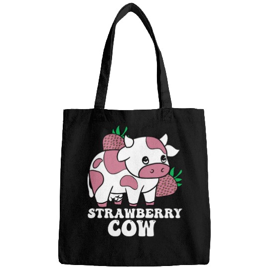 Cow Lover Kawaii Strawberry Cow crazys Cow Lady Farm Animal Lover Bags