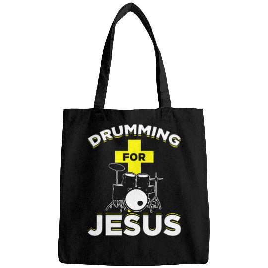 Drumming For Jesus Funny Drummer Drum Set Music Bags
