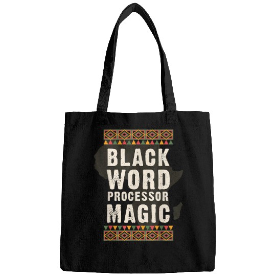 Black Word Processor Magic Juneteenth Black History Bags