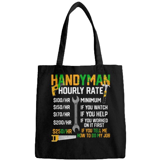 Handyman Rates Per Hour Handyman Hourly Rate Funny Mechanic Bags