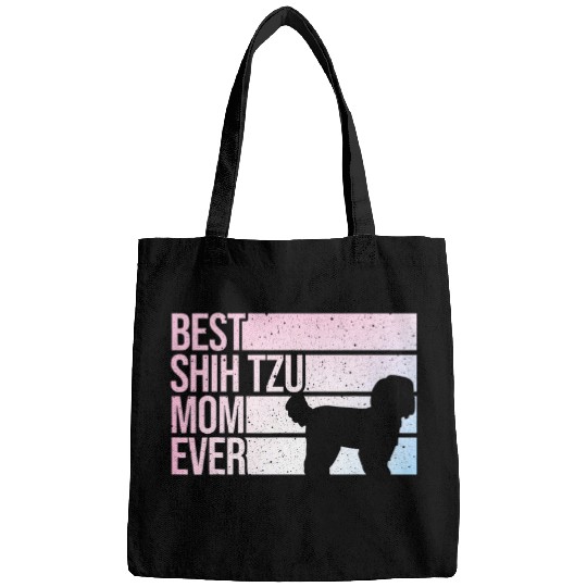 Funny Shih Tzu Mom Art For Women Girl Mothers Day Dog Lover Bags
