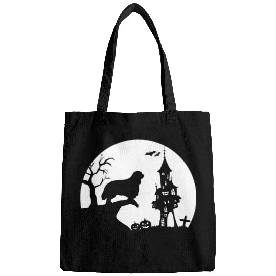 Cavalier King Charles Spaniel Silhouette Halloween Costume Bags