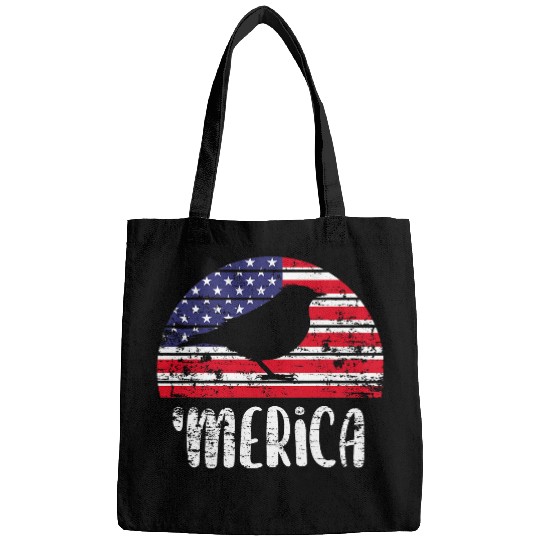 Lacrosse Gift Merica Robin American Flag USA Patriotic Independence Bags