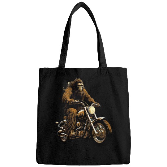 bigfoots on a Motorcycle Sasquatch Adventures Bags