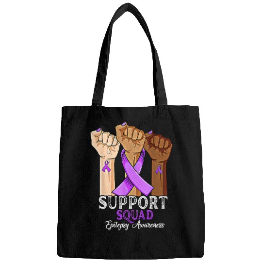 Hand Support Squad November We Wear Purple Epilepsy Bags