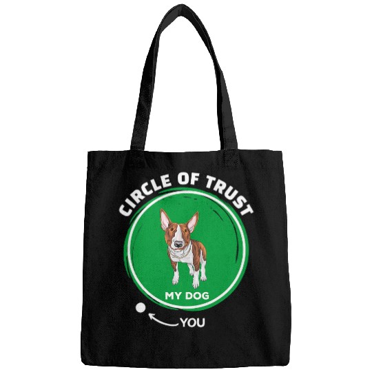 Brown Bull Terrier Circle of Trust Funny Pet Dog Dad Mom Bags