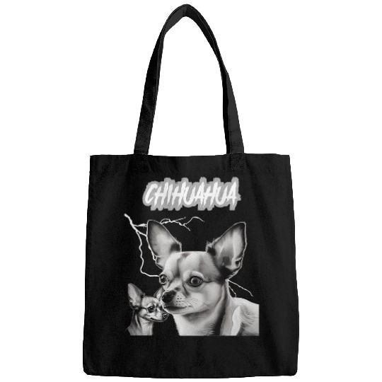 Chihuahua Goth Puppy Punk Rock 80s Alternative Bags