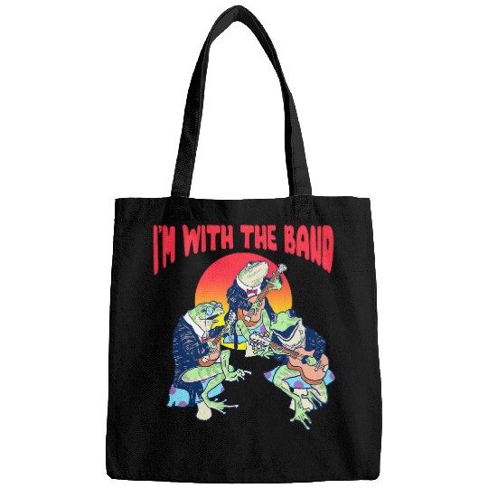 Im With The Band Funny Frogs Guitar Banjo Cute Music 21 Bags