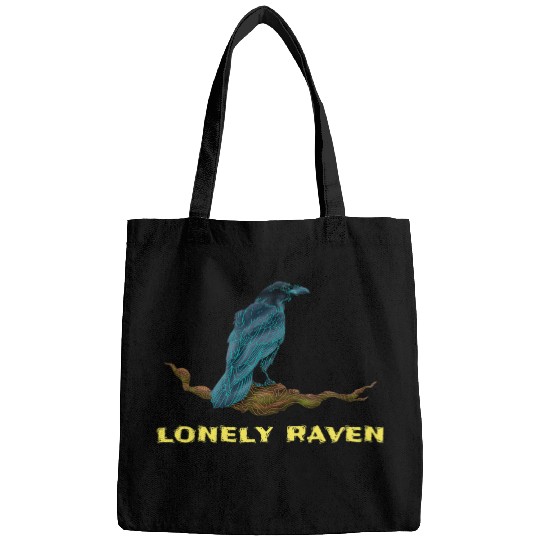 Lacrosse Gift Lonely Raven Graphic tees for men 2women Bags