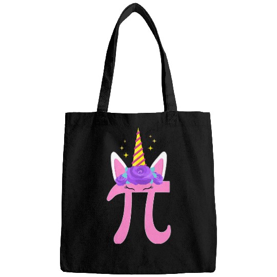 Womens Cute Unicorns Face Pi Day Math Geek Bags