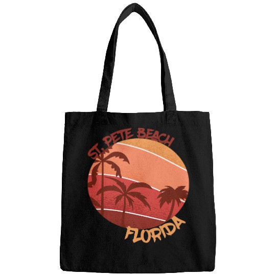 Surf Life St. Pete Beach Palm trees Florida Vacation Ocean Surfing Bags