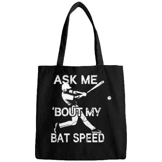 Funny Baseball Player Hitter Hitting Metrics Bat Speed Bags