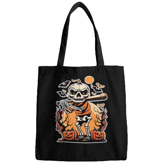 Baseball Skeletons Halloween Men Boys Baseball Halloween 2 Bags