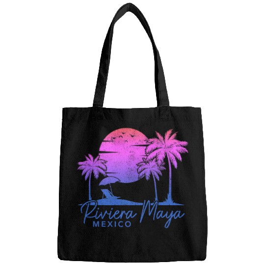 Surf Life Riviera Maya Mexico Surf vintages Sunset Surfer Retro Bags