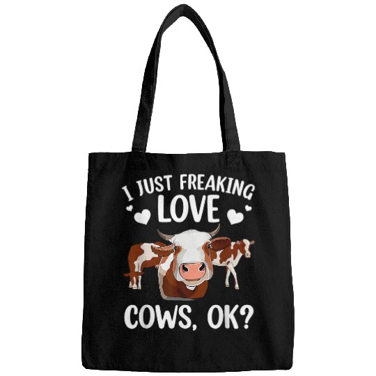 Cow Lover Farmer I Just Freaking Love Cows Ok Bags