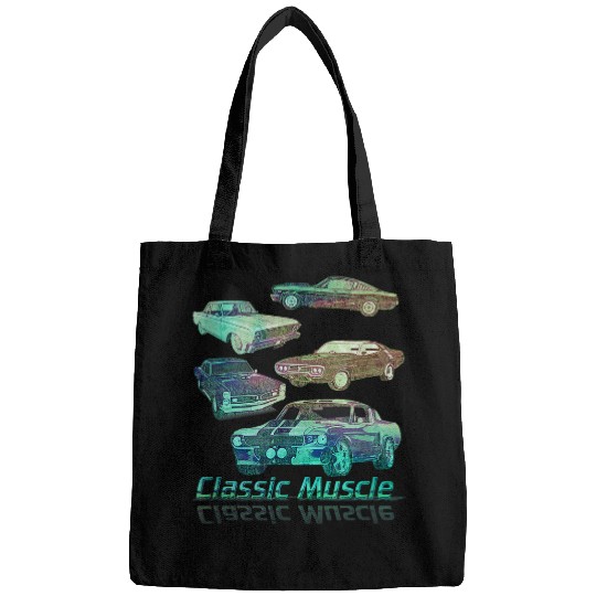 Classic Muscle Carss Lineup Racing Graphic 21 Bags