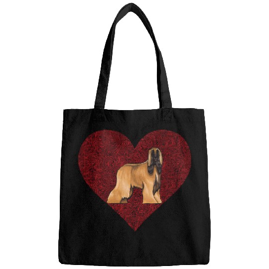 Afghan Hound Valentines Day Dog Love Fingerprint Bags