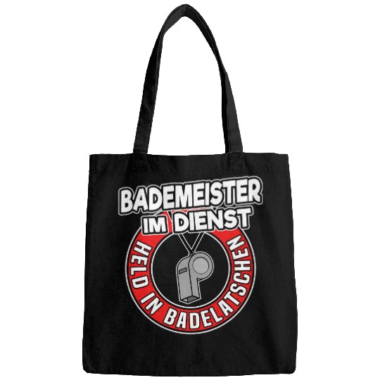 Held in Bath Slippers Lifeguard Funny Bath Master Bags
