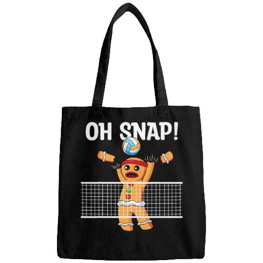 Gingerbread Man Oh Snap Christmas Volleyball Player Blocker Bags