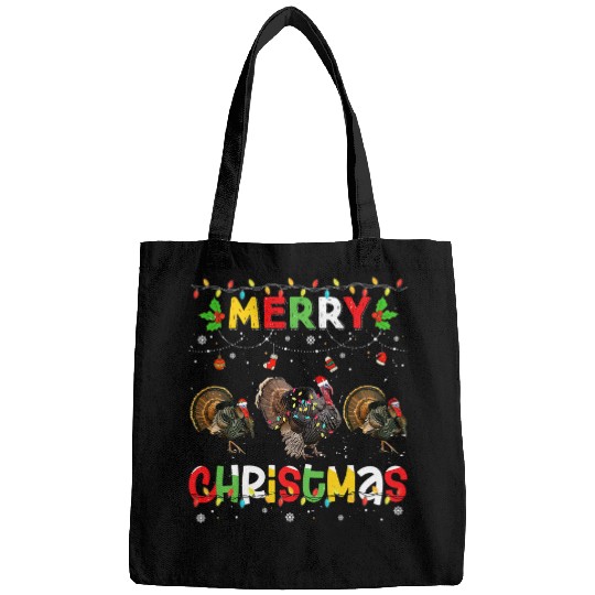 Lacrosse Gift Merry Christmas Turkey Animals Squad Christmas Pajama Bags