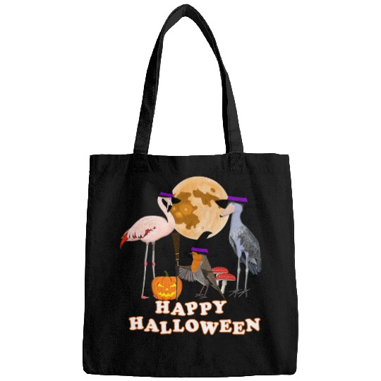 Robin Shoebill Flamingo Happy Halloween Pumpkin Bird Witch Bags