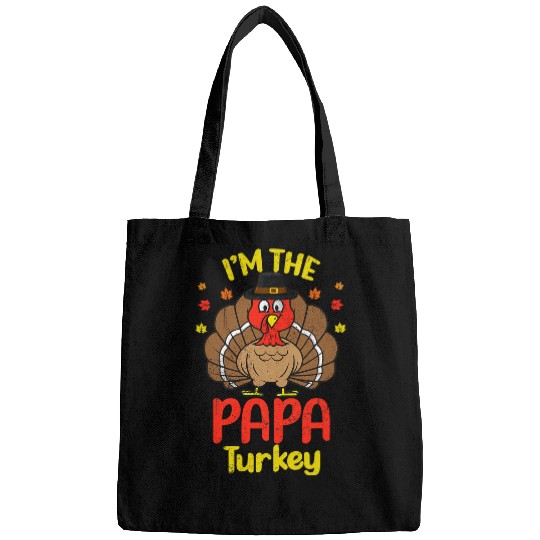 Lacrosse Gift Im the Papa Turkey Happy Thanksgiving 2Autumn Fall Bags