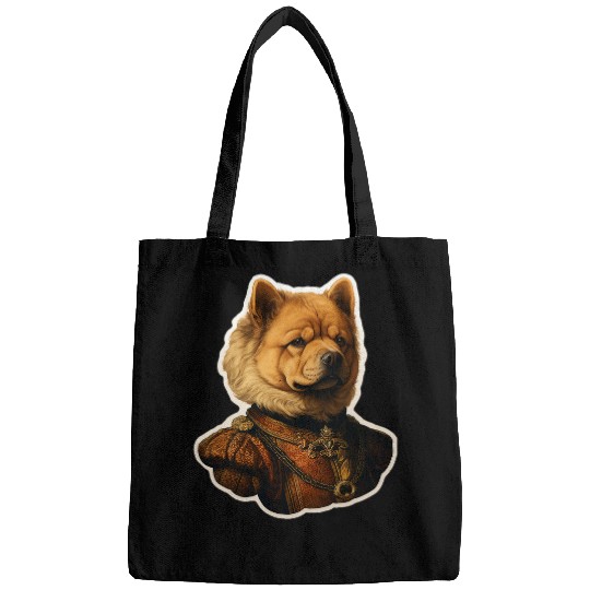 Baroque Renaissance Chow Chow Dog Portrait Bags