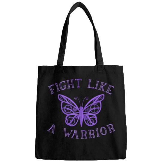 Purple Butterfly Fibro Migraine Lupus Warrior Awareness Bags