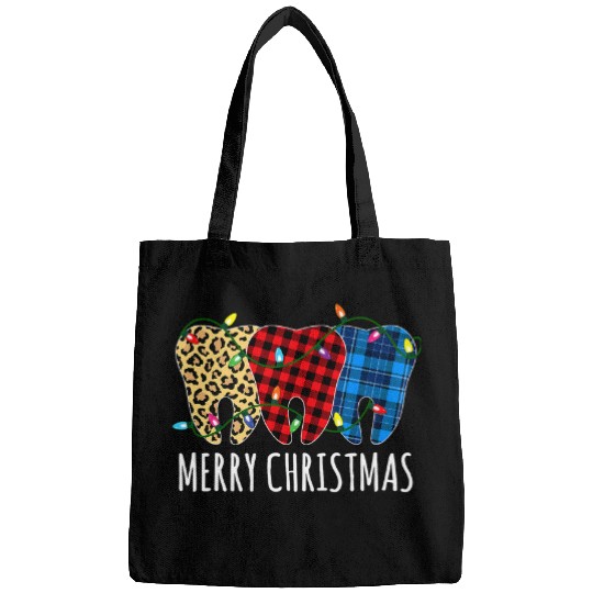 Merry Christmas Dental Assistant buffalo plaids Christmas 21 Bags