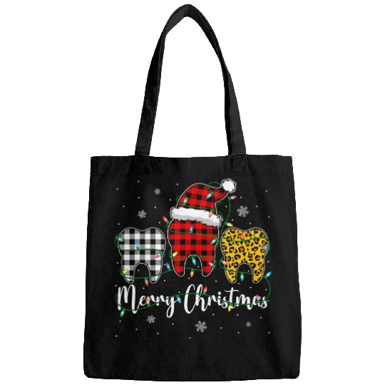 Merry Christmas Dental Assistant buffalo plaids Christmas Bags