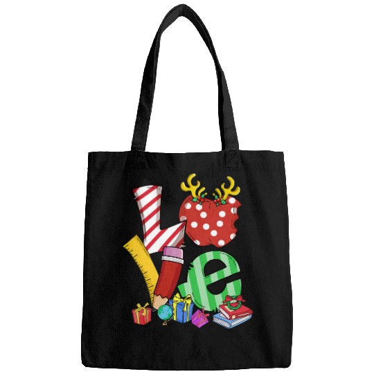 Love Teacher Math Christmas Teacher Life Matching Pajamas Bags