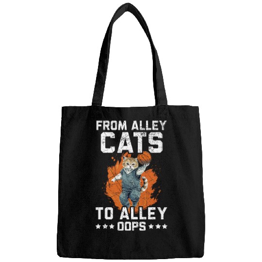 Basketball Cat Basketball Player Kitty I Love Basketball Bags