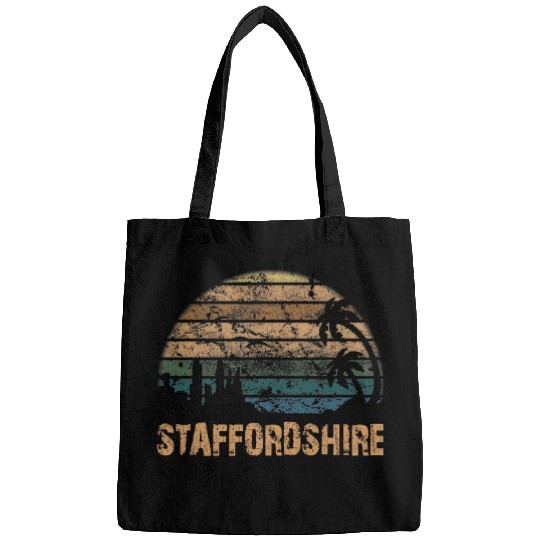Dog Staffordshire vintages Sunset University Alumni Funny Bags