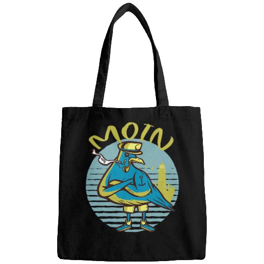 Moin Pigeon Lighthouse Seagull Funny Ocean life Bags