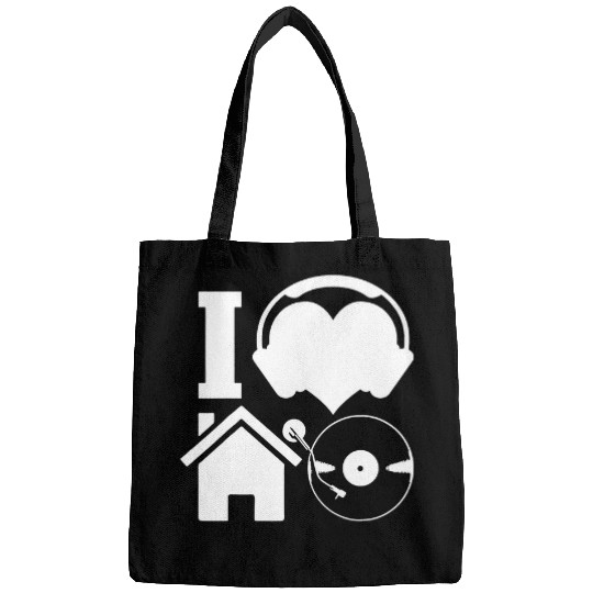 I Love House Music Rave Party vintages Chicago House Bags