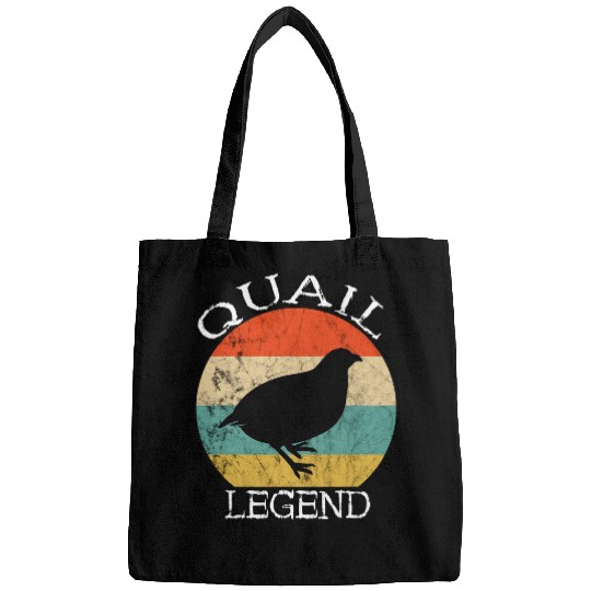 Quail Legend Bird Lover Quail Hunting Retro vintages Sunset Bags