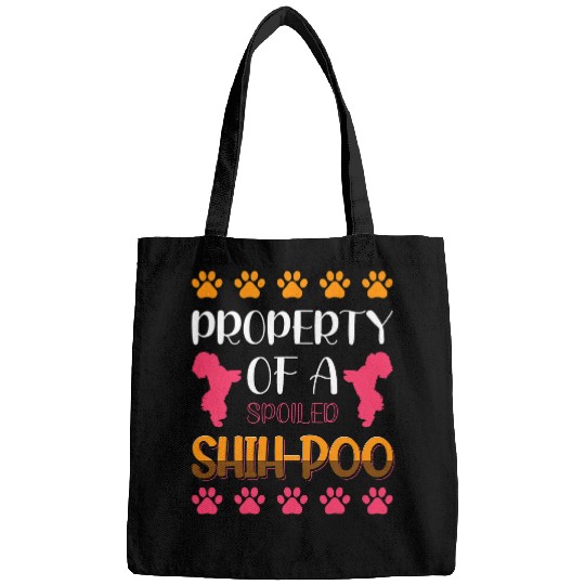 Property Of A Spoiled ShihPoo Funny ShihPoo Dog Lovers Bags