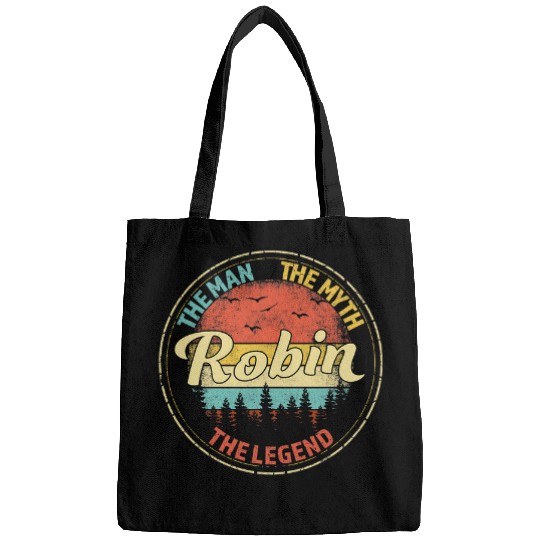 Robin The Man The Myth The Legend Men Personalized Name Bags