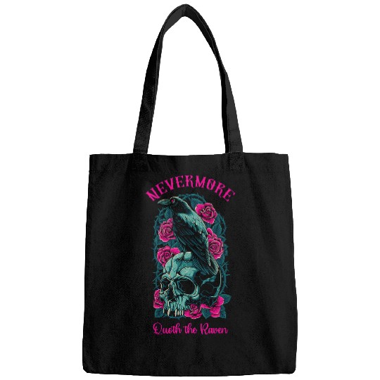 Lacrosse Gift Nevermore Quoth The Raven Edgar Allan Poe Bags