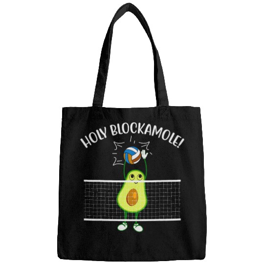 holy blockamole volleyball men women kids volleyball avocado Bags