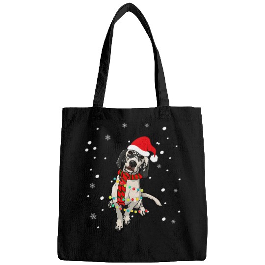 Cute Christmas English Setter Dog Lights Bags
