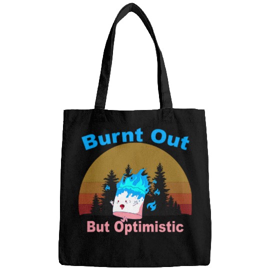 Burnt Out But Optimistic Cute Marshmallow For Camping Kids Bags