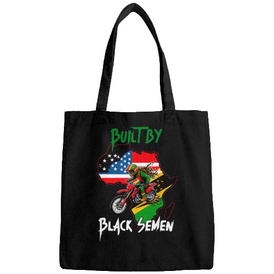 Built by black semen Rasta Dirt bike African American Black Bags