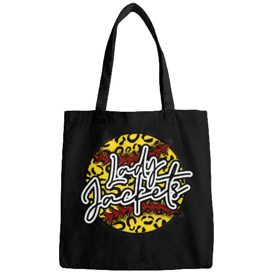 LADY JACKETS Leopard Cheetah Softball Team Trendy Cute Woman Bags