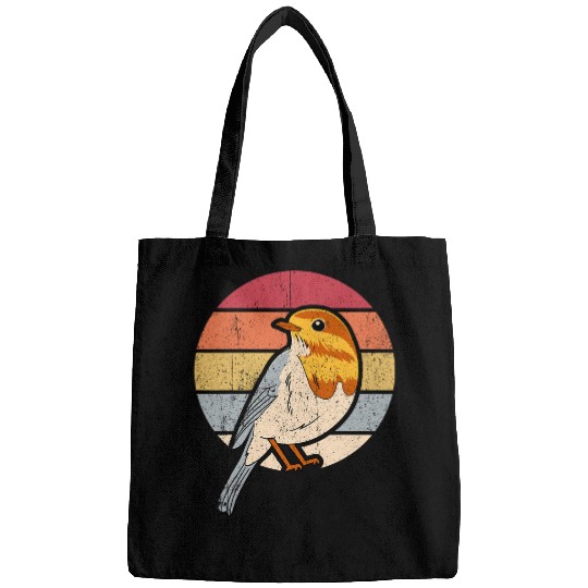 robin vintages retro nature bird fan birdwatcher Bags