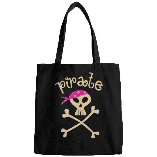 Pirate Skull Jolly Roger Crossbones Pink Scarf Gift Bags