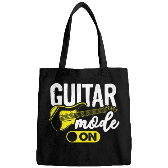 Guitar Mode On Creative Guitarist Rockstar Band Musician Hit Bags