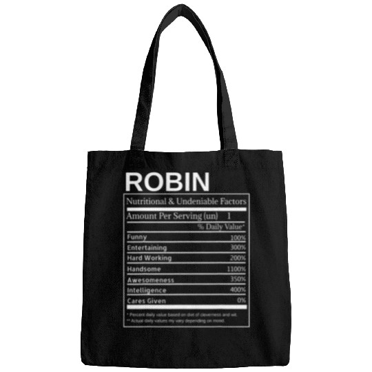 Robin Nutrition Facts Funny Sarcastic Personalized Name 21 Bags