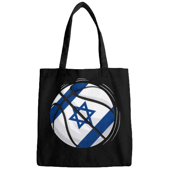 Basketball Ball With The Flag Of Israel Bags