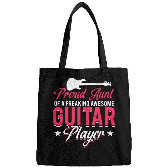 Electric Guitar Player Guitarist Aunt Musician Music Band Bags